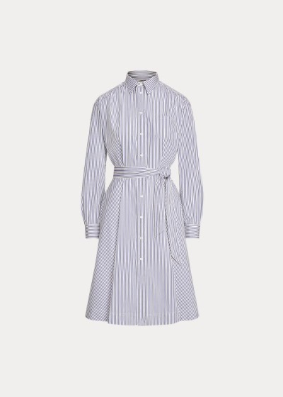 Women's Polo Ralph Lauren Striped Cotton Shirt Dress | 807324THW